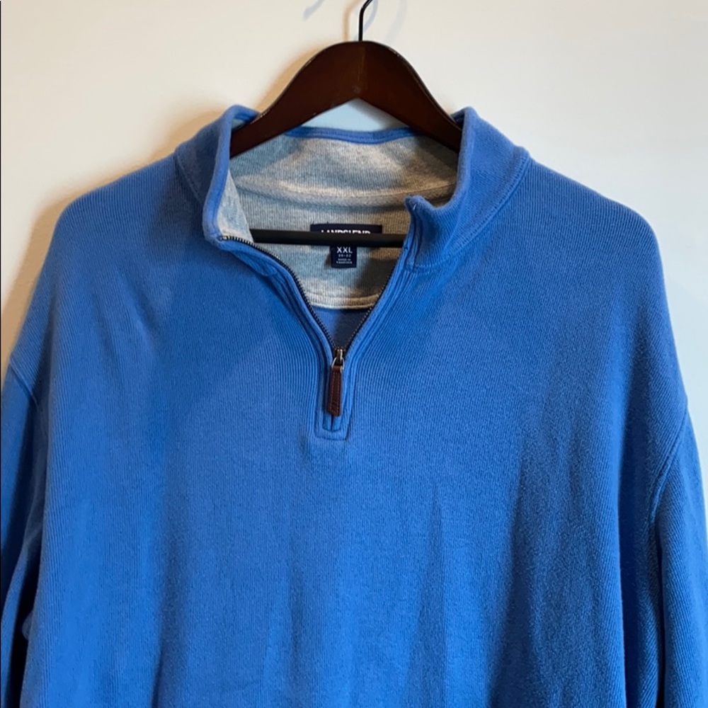 Lands End XXL tall zip up sweater - light Blue